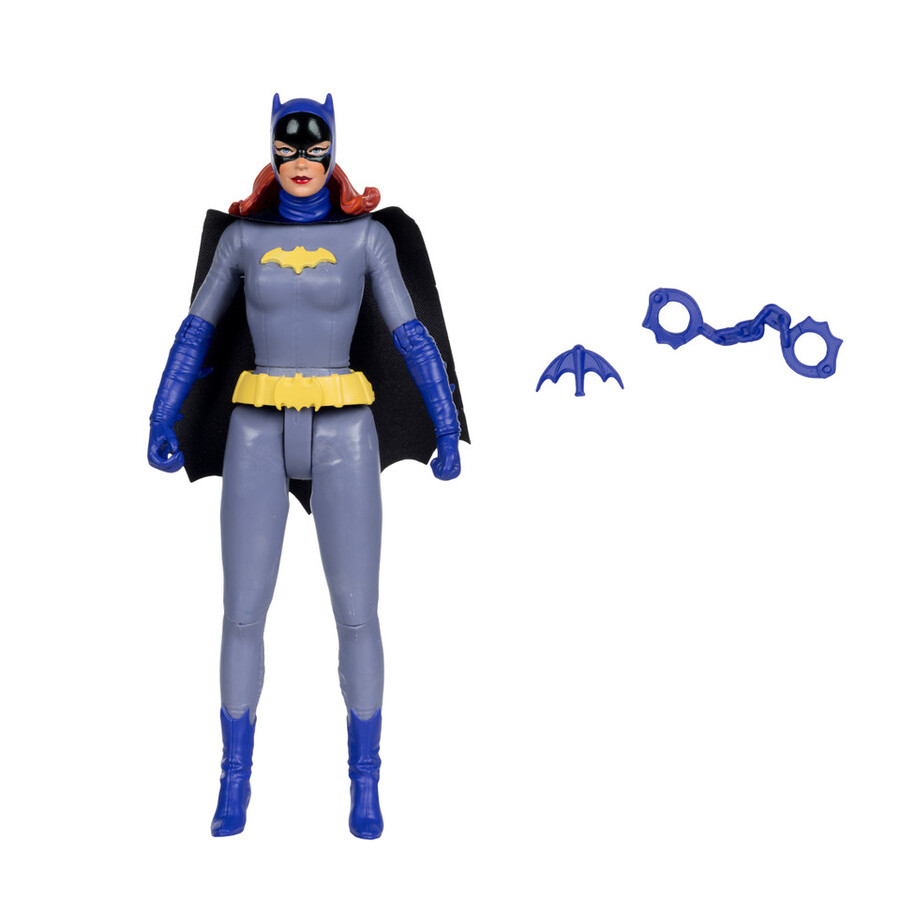 figura de batgirl de color negro y gris dc retro batman 66 comic de 6