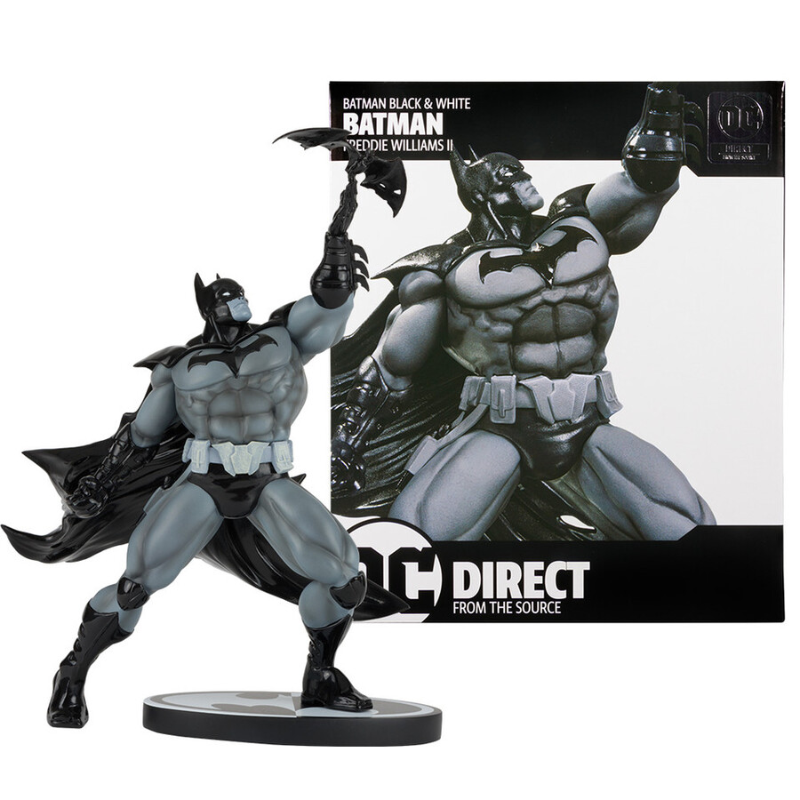 batman blanco y negro - estatua de resina de 18 cm de batman de freddie williams ii