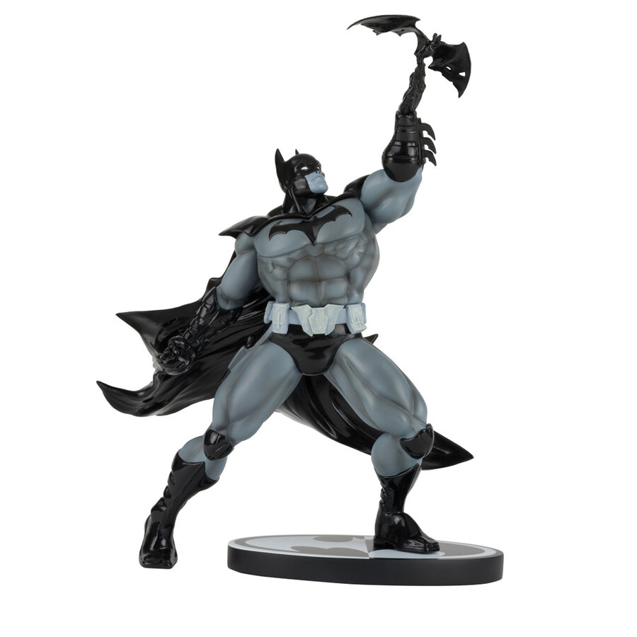 batman blanco y negro - estatua de resina de 18 cm de batman de freddie williams ii