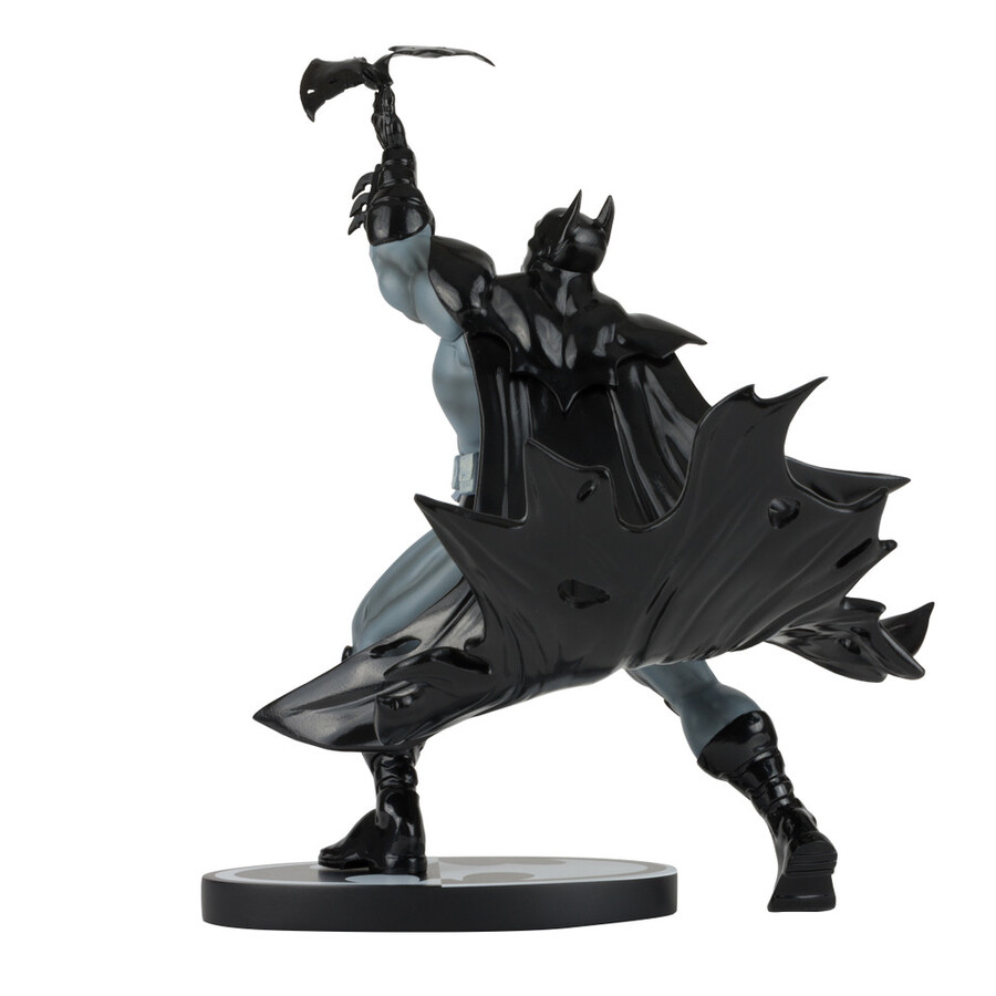 batman blanco y negro - estatua de resina de 18 cm de batman de freddie williams ii
