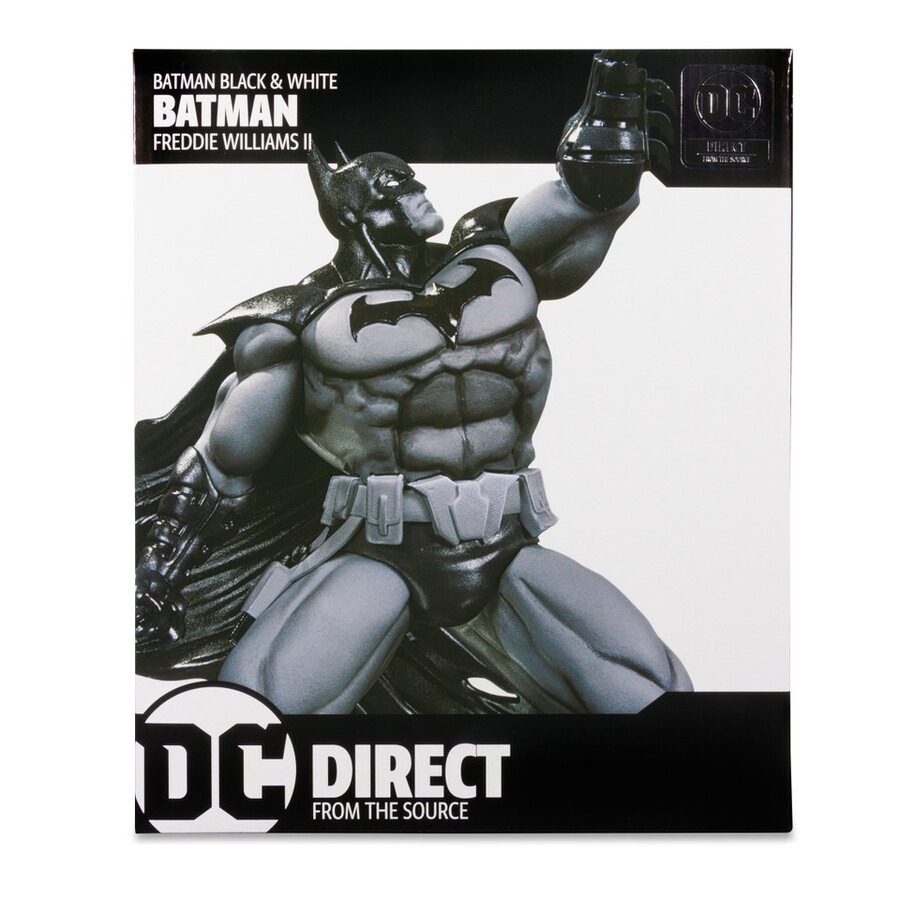 batman blanco y negro - estatua de resina de 18 cm de batman de freddie williams ii