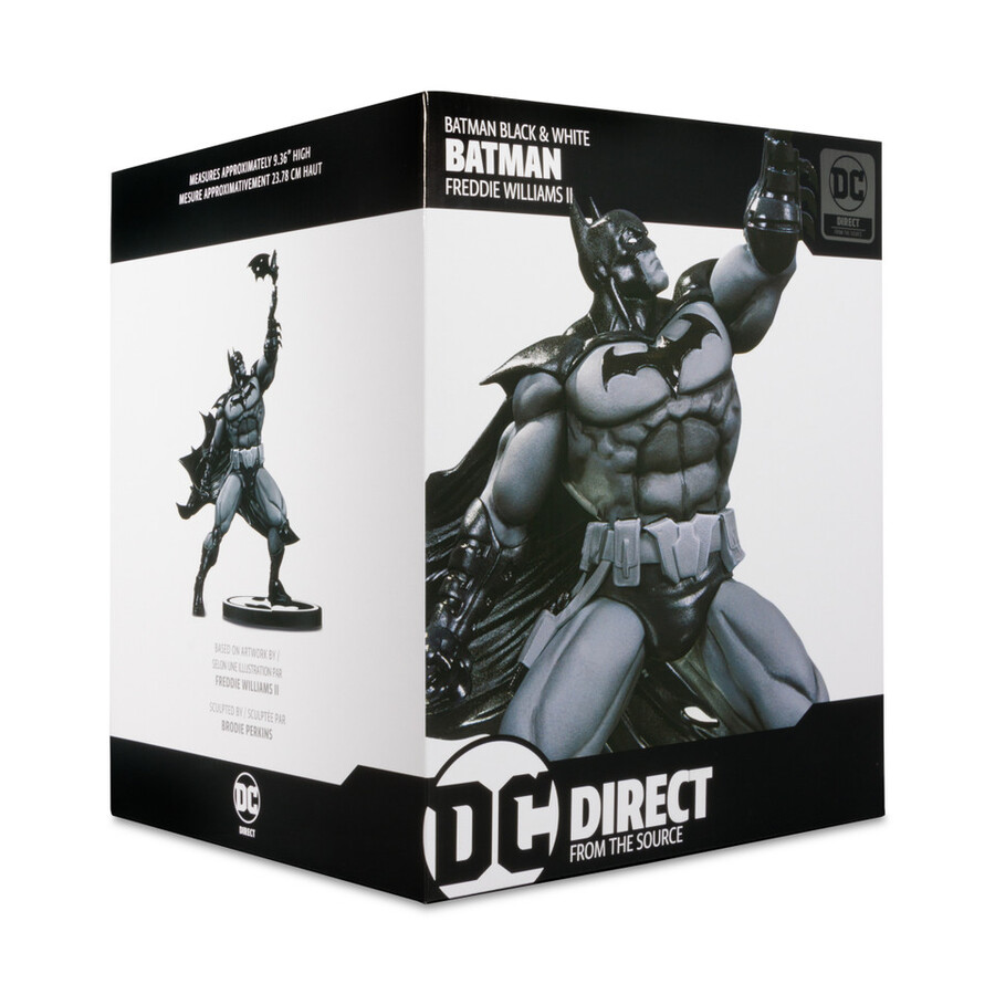 batman blanco y negro - estatua de resina de 18 cm de batman de freddie williams ii