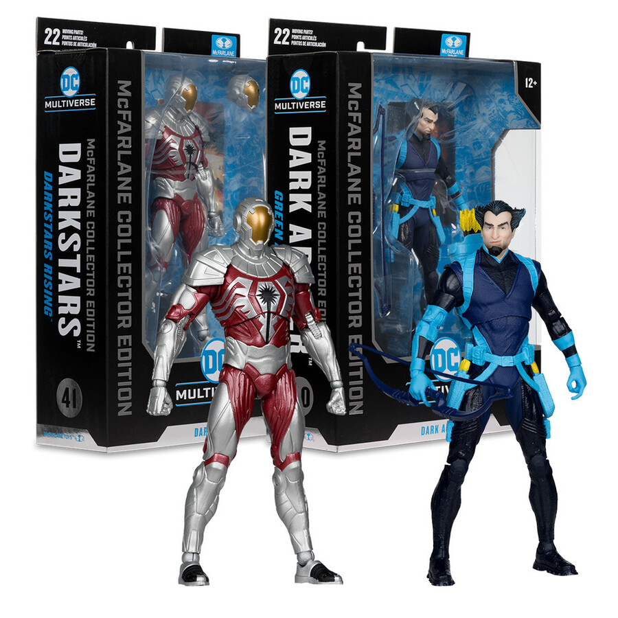 paquete de edición de coleccionista de mcfarlane de dark archer flecha verdedarkstars darkstars rising 2 figuras de 7