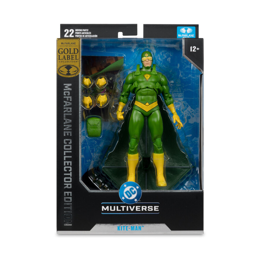 figura de mcfarlane edición coleccionista gold label de 7 de kite-man batman rogues