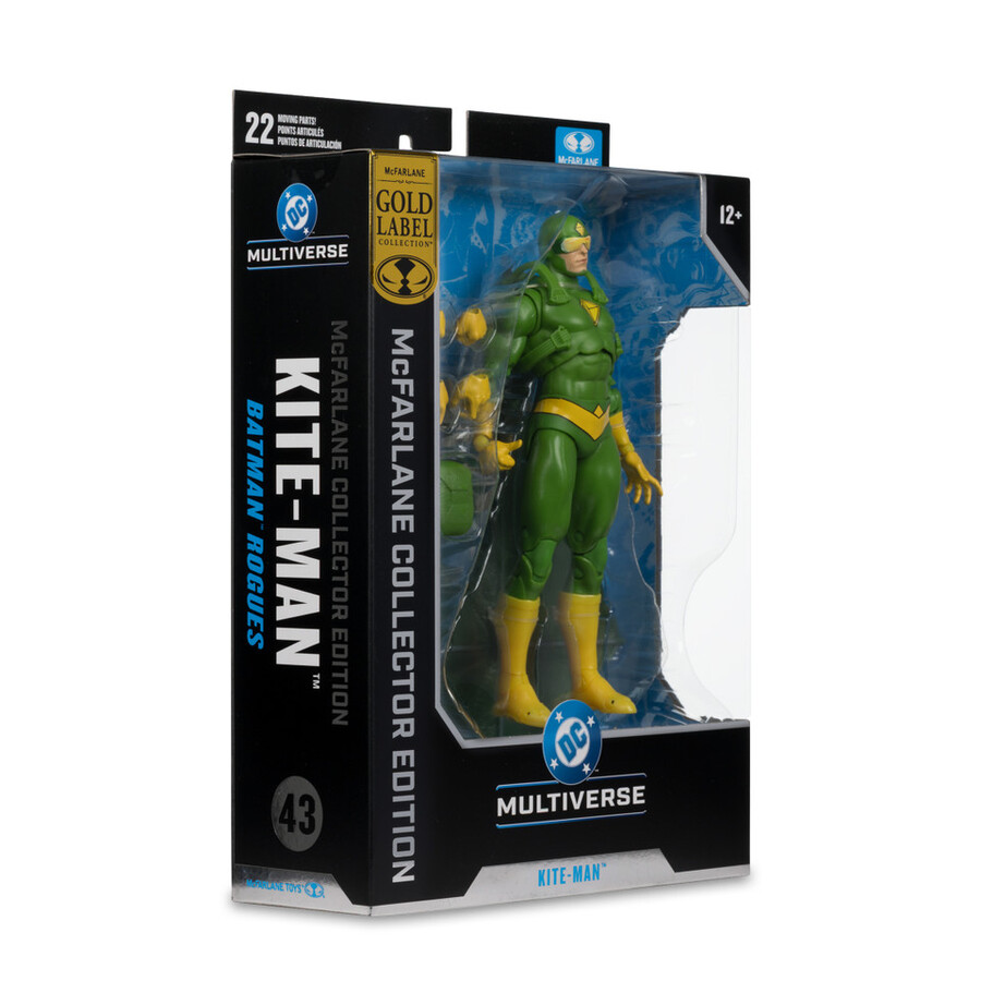 figura de mcfarlane edición coleccionista gold label de 7 de kite-man batman rogues