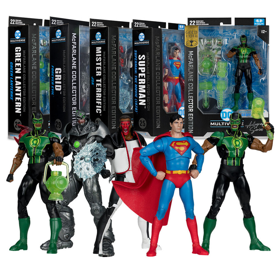 linterna verde simon bazlinterna verde simon baz autograph gold labelgrid forever evilmister terrific jsasuperman superman movie 1978 paquete de edición de coleccionista de mcfarlane 5 figuras de 7
