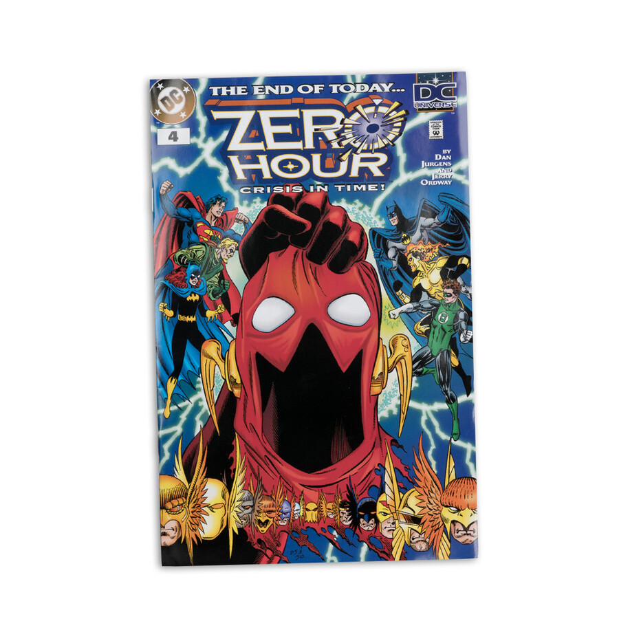 paquete de perforadoras de páginas de superman hora ceroel guasón crisis en tierras infinitas con cómics 2 figuras de 7