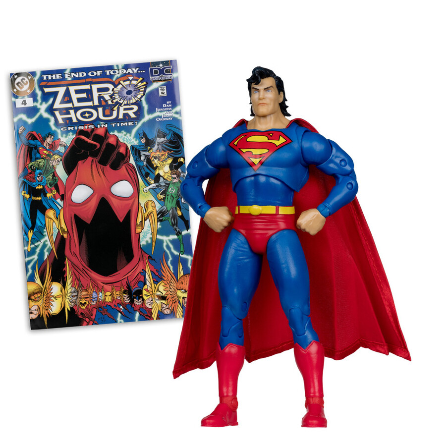 paquete de perforadoras de páginas de superman hora ceroel guasón crisis en tierras infinitas con cómics 2 figuras de 7