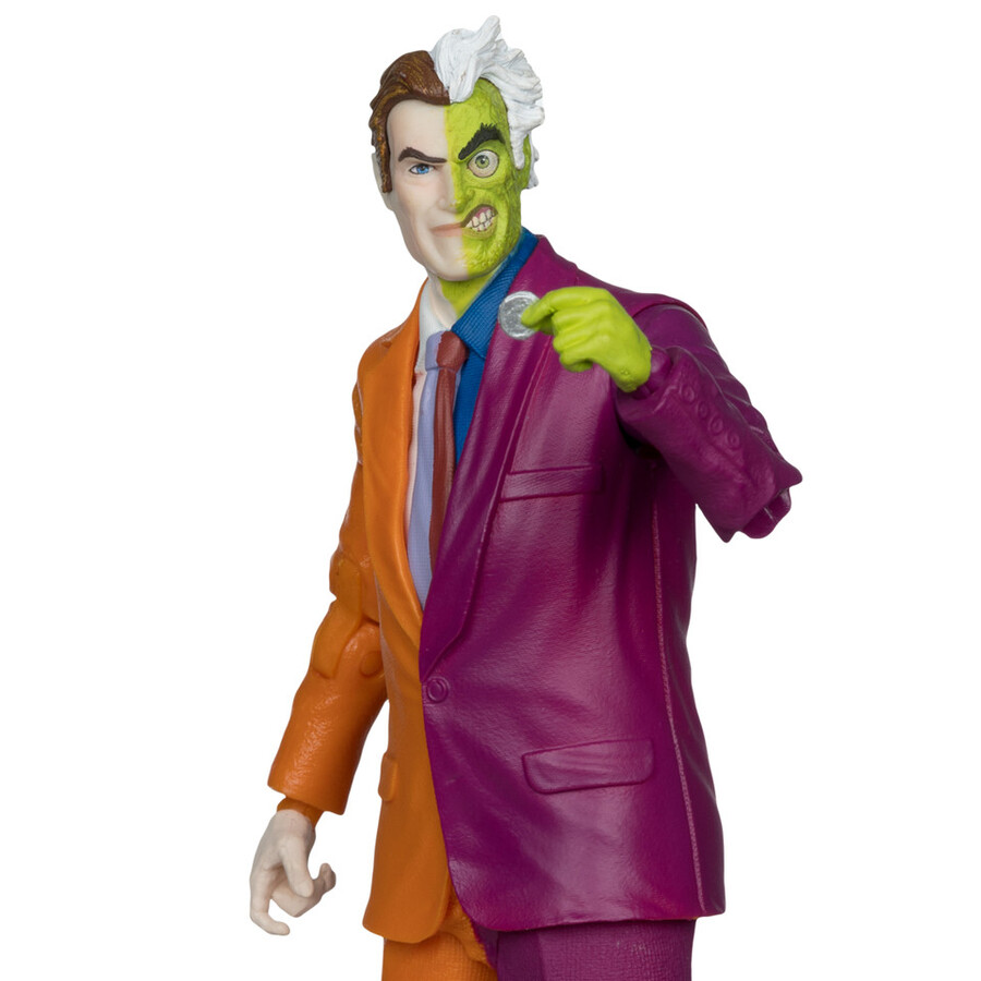 figura de dos caras dc la edad de plata de 7 con coleccionable digital de mcfarlane toys
