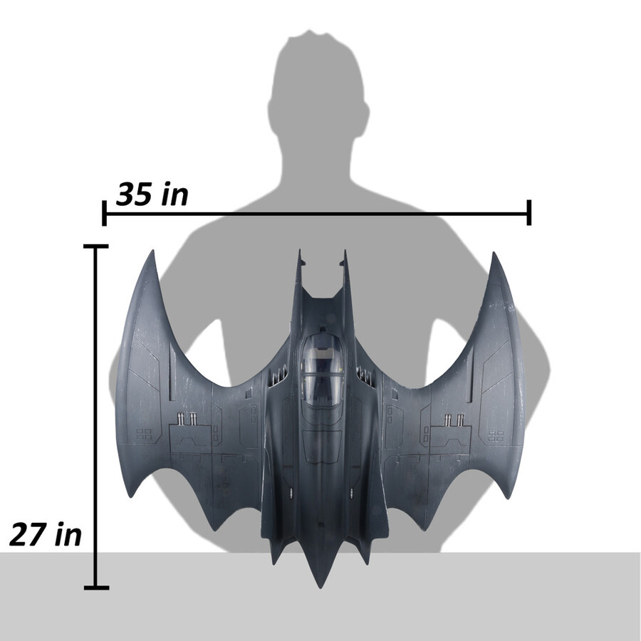 batwing la película flash vehículo gold label exclusivo de la tienda de juguetes mcfarlane