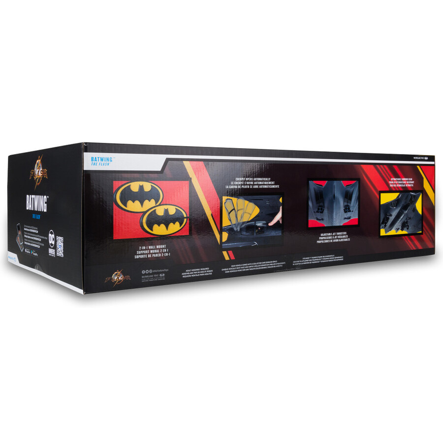 batwing la película flash vehículo gold label exclusivo de la tienda de juguetes mcfarlane