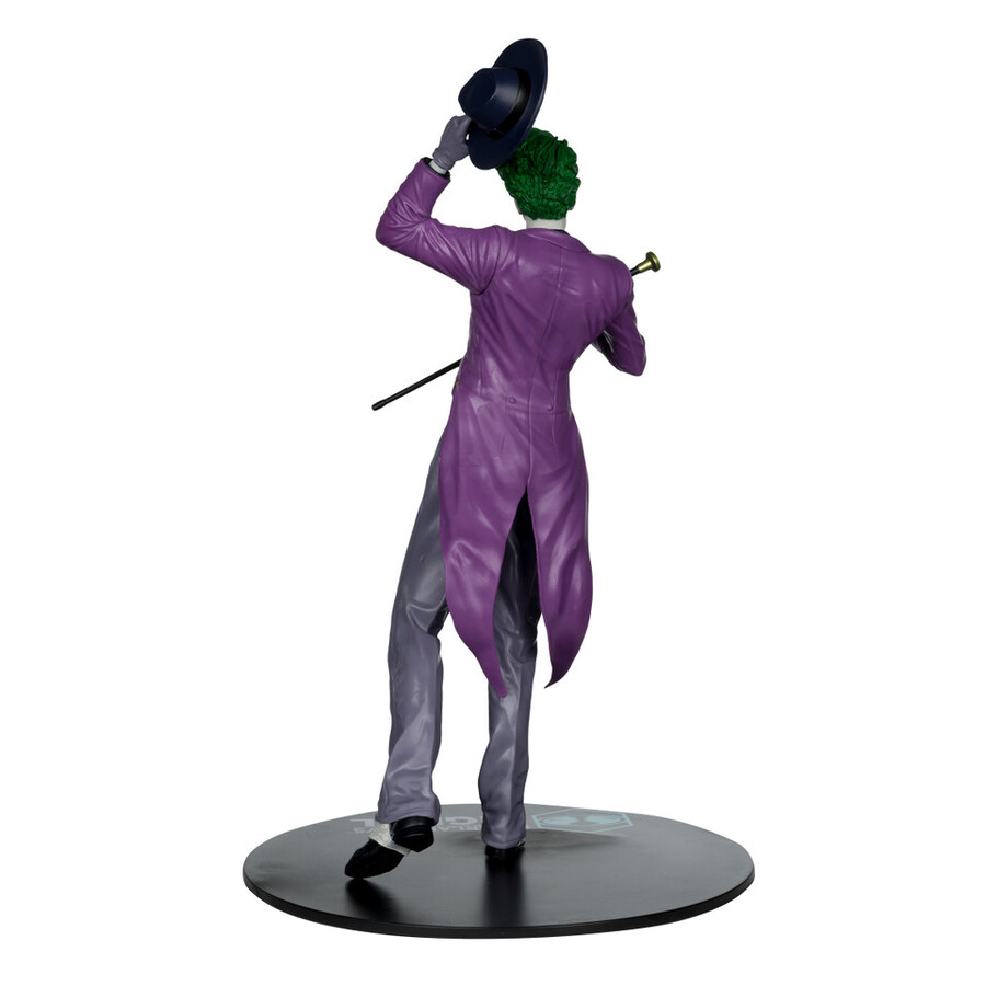 estatua de pvc a escala 16 de el guasón de jason fabok los tres jokers edición autograph con coleccionable digital de mcfarlane toys