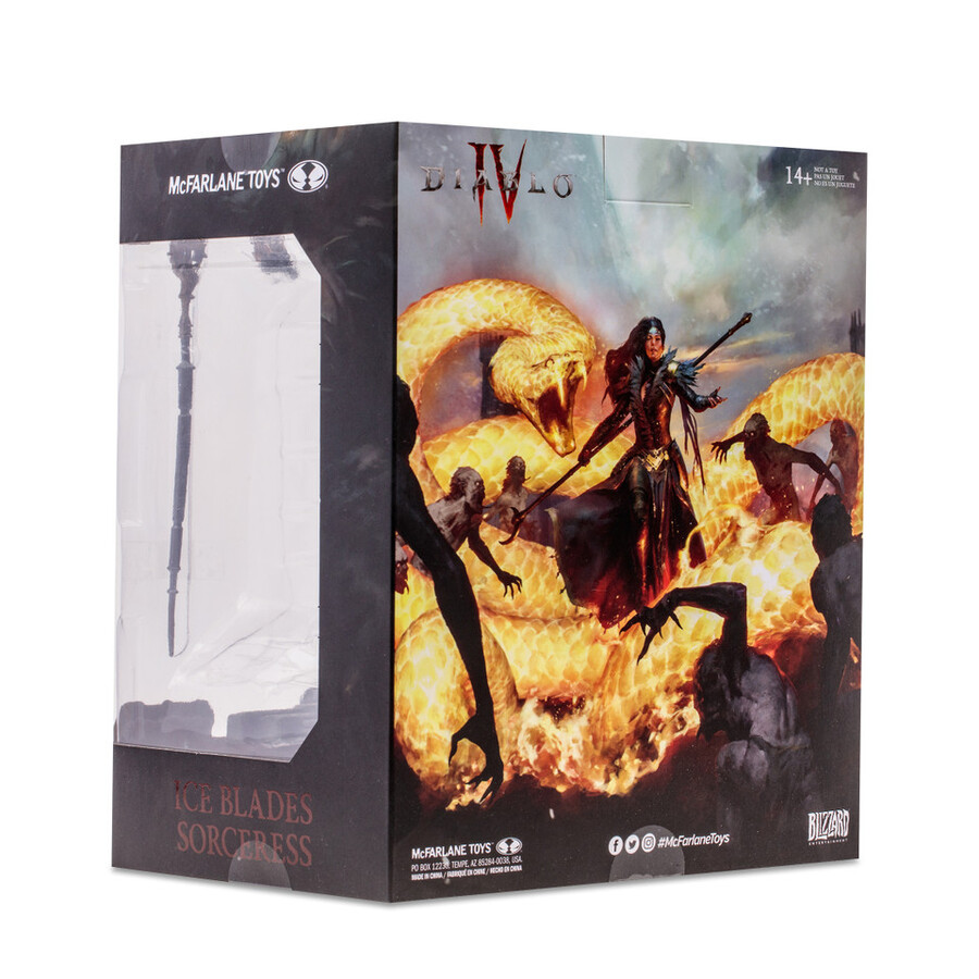 figura posada de la hechicera de las espadas de hielo Épica diablo iv a escala 112
