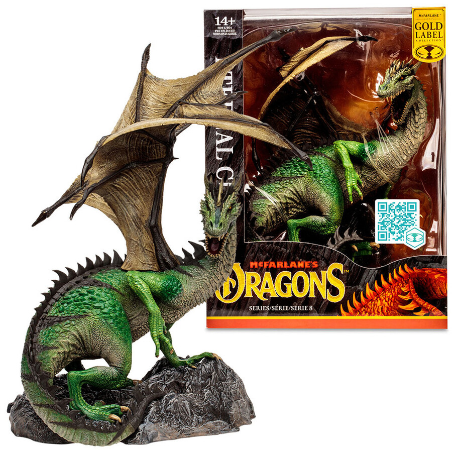 mcfarlanes dragons - serie 8 eternal clan gold label exclusiva con coleccionable digital