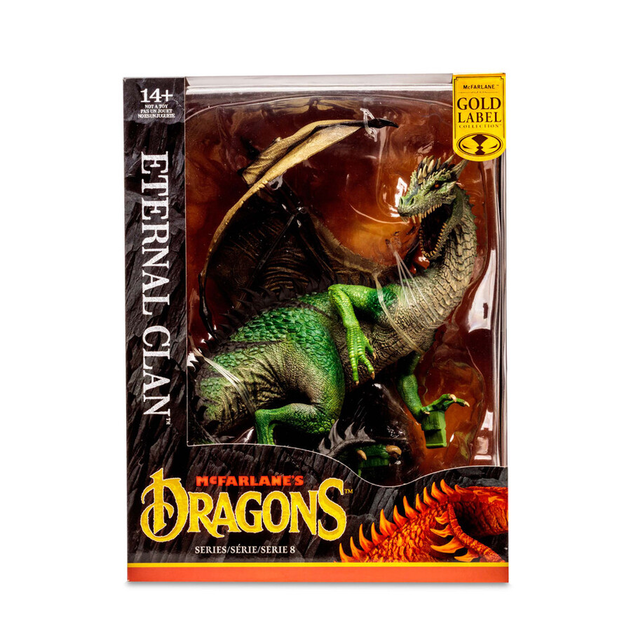 mcfarlanes dragons - serie 8 eternal clan gold label exclusiva con coleccionable digital