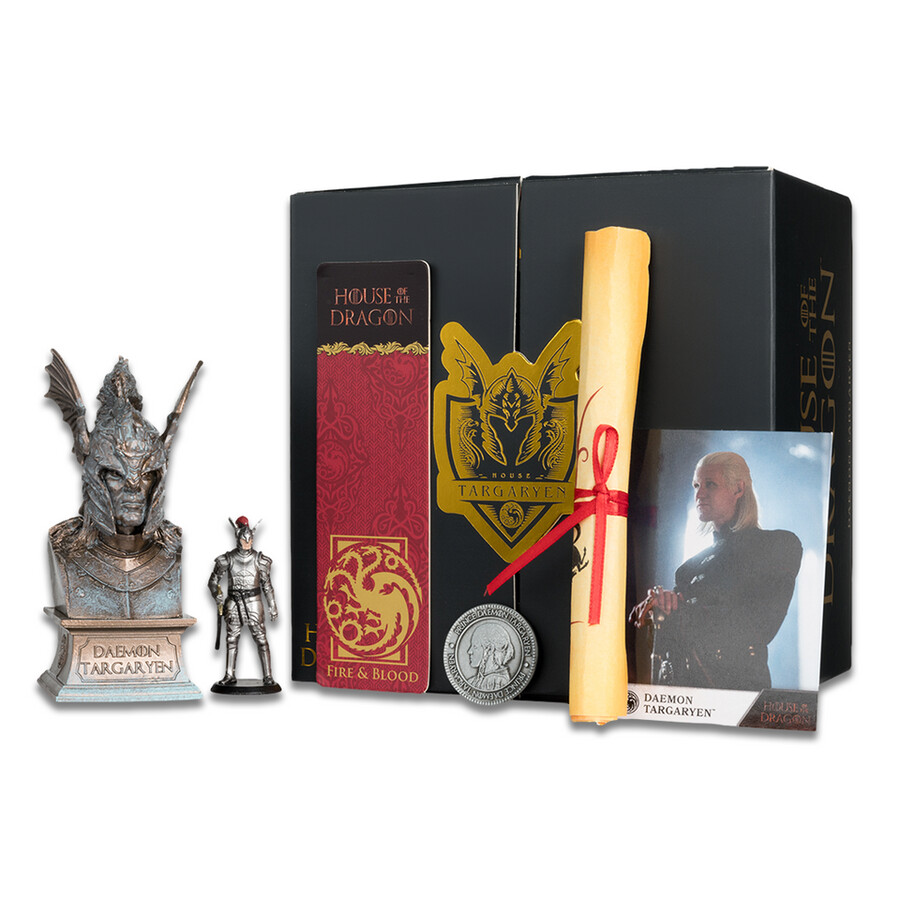 caja de coleccionista de daemon targaryen casa del dragón mcfarlane toys