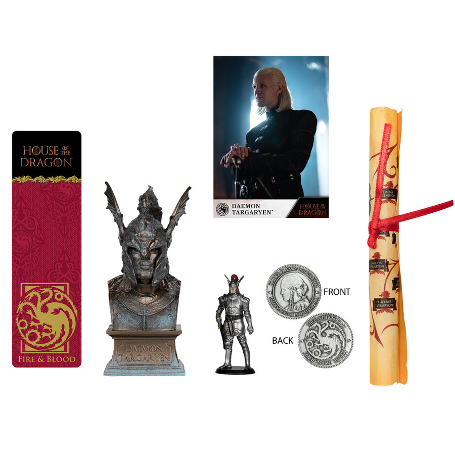 caja de coleccionista de daemon targaryen casa del dragón mcfarlane toys