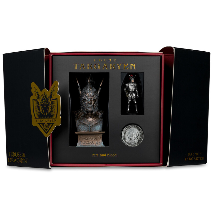 caja de coleccionista de daemon targaryen casa del dragón mcfarlane toys