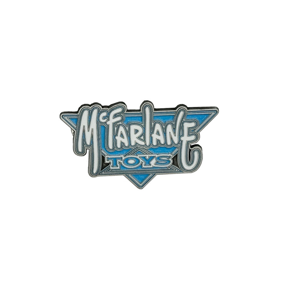 pin con el logotipo retro de mcfarlane toys exclusivo del club