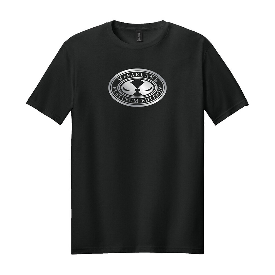 camiseta negra exclusiva de mcfarlane toys edición platino