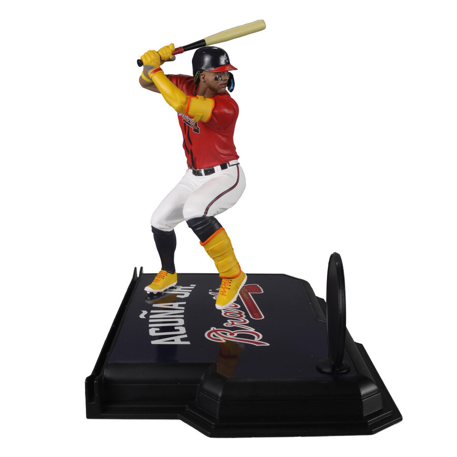 paquete mlb de ronald acuña jr. atlanta braves 2 figuras chase de 7 regular y platino mcfarlanes sportspicks