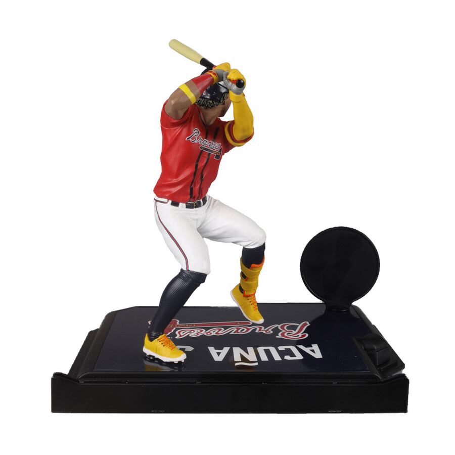 paquete mlb de ronald acuña jr. atlanta braves 2 figuras chase de 7 regular y platino mcfarlanes sportspicks