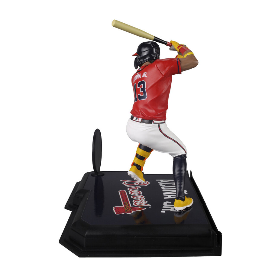 paquete mlb de ronald acuña jr. atlanta braves 2 figuras chase de 7 regular y platino mcfarlanes sportspicks