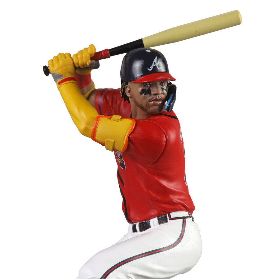 paquete mlb de ronald acuña jr. atlanta braves 2 figuras chase de 7 regular y platino mcfarlanes sportspicks