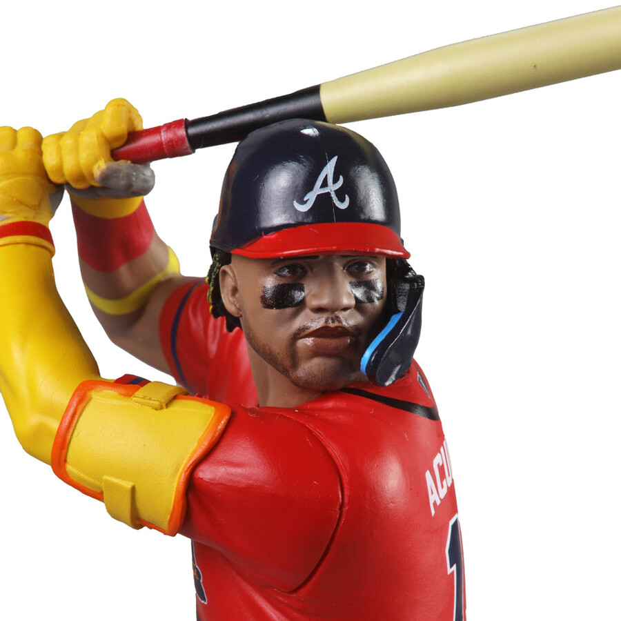 paquete mlb de ronald acuña jr. atlanta braves 2 figuras chase de 7 regular y platino mcfarlanes sportspicks