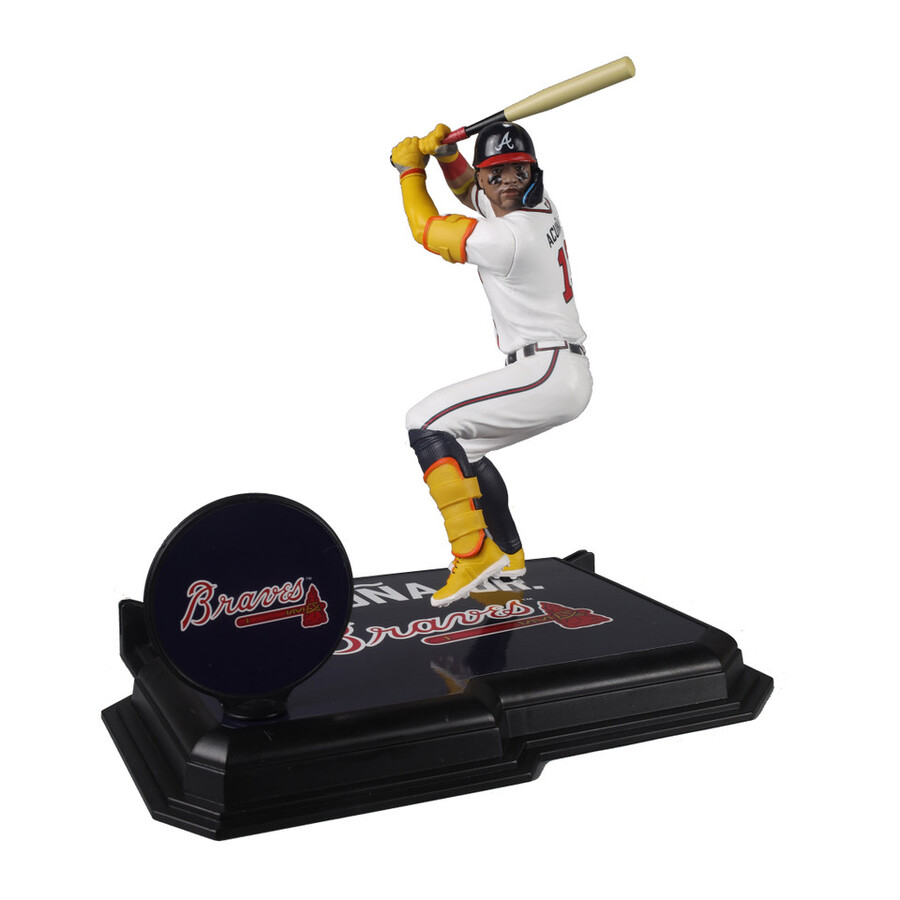 paquete mlb de ronald acuña jr. atlanta braves 2 figuras chase de 7 regular y platino mcfarlanes sportspicks