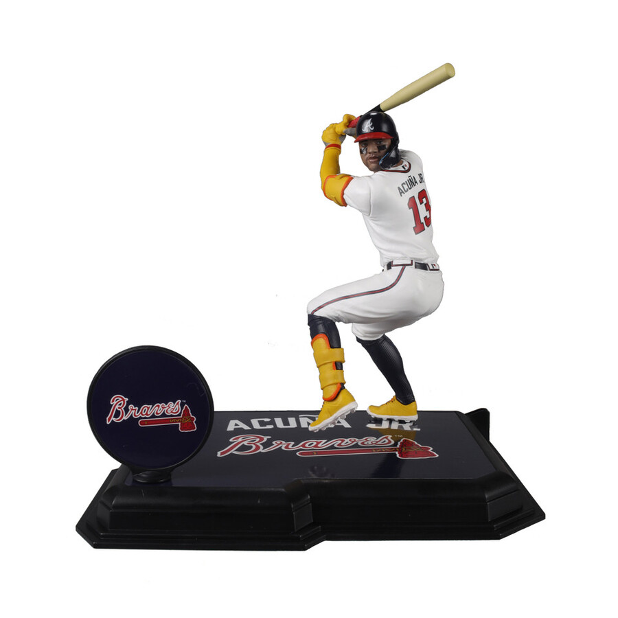 figura de 7 de ronald acuña jr. bravos de atlanta de la mlb. mcfarlanes sportspicks