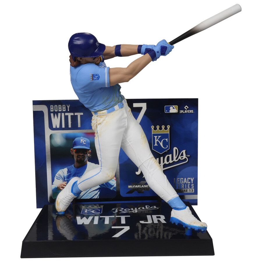 paquete mlb de bobby witt jr. kansas city royals 2 figuras chase de 7 regulares y platino mcfarlanes sportspicks