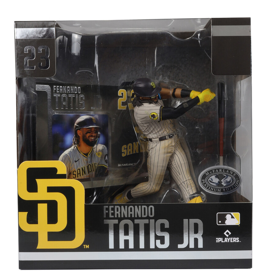 paquete mlb fernando tatis jr. san diego padres 2 figuras chase de 7 regular y platino mcfarlanes sportspicks