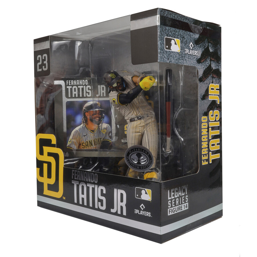 paquete mlb fernando tatis jr. san diego padres 2 figuras chase de 7 regular y platino mcfarlanes sportspicks