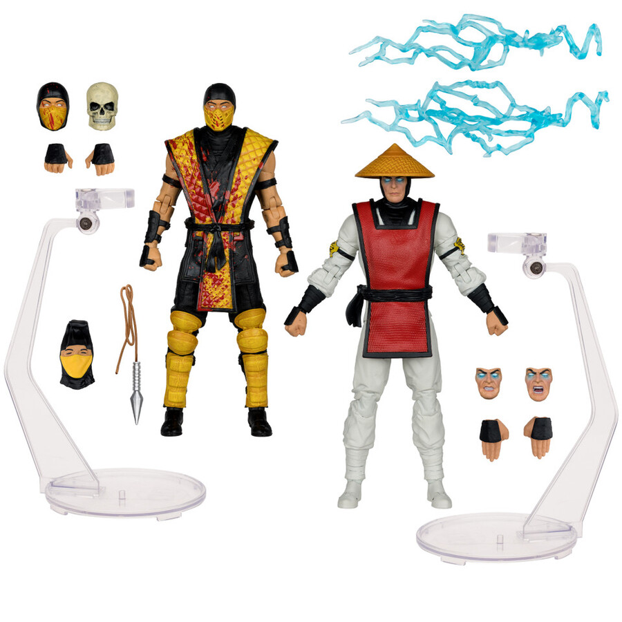 paquete de 4 figuras de 7 de mortal kombat klassic wave 2