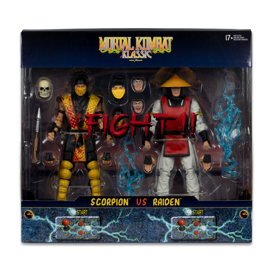 paquete de 4 figuras de 7 de mortal kombat klassic wave 2