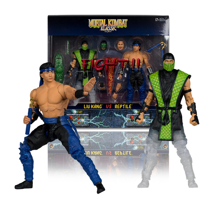 paquete de 4 figuras de 7 de mortal kombat klassic wave 2
