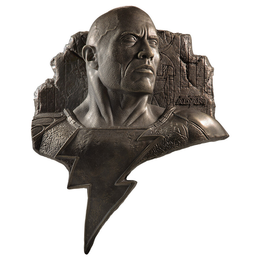 relieve de pared 3d de black adam dc icons con coleccionable digital