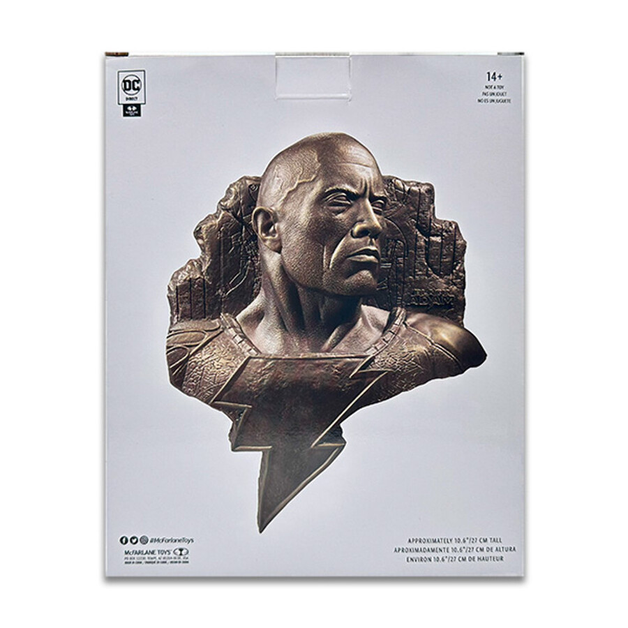relieve de pared 3d de black adam dc icons con coleccionable digital