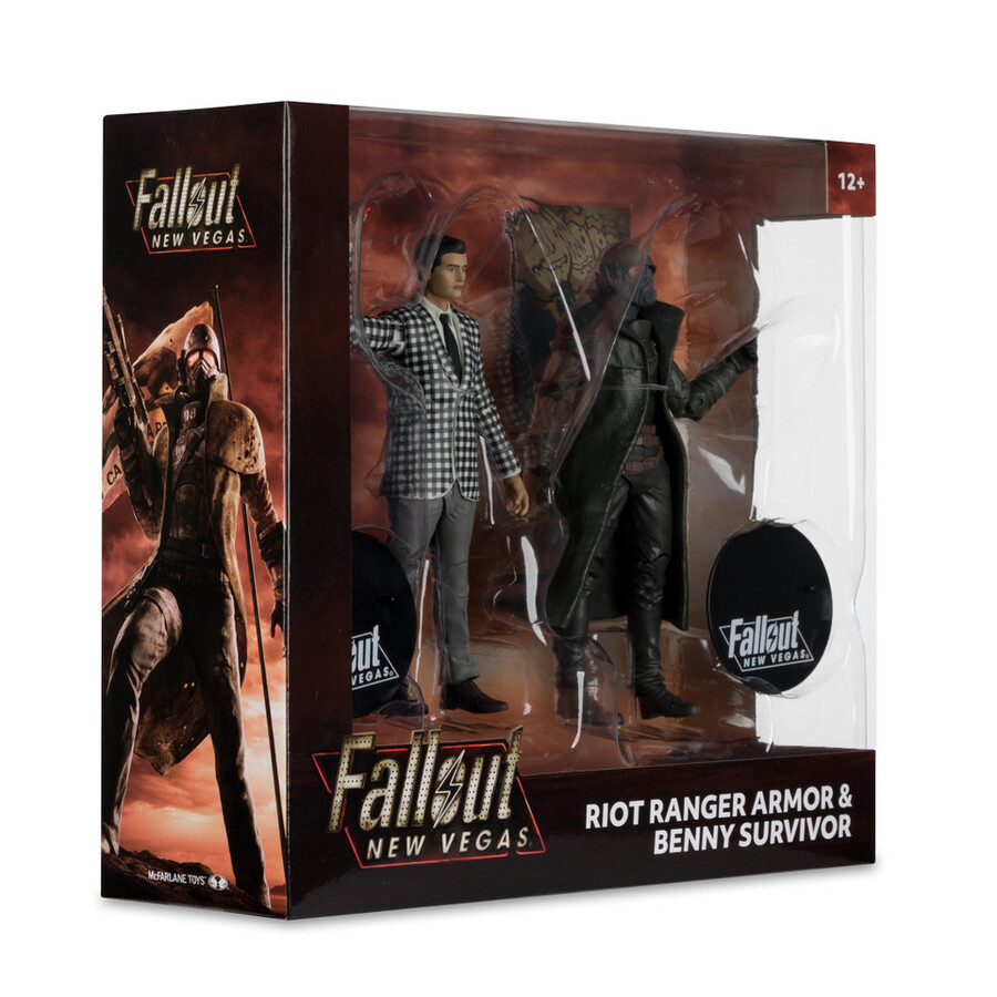 figura de 18 cm de armadura y benny fallout new vegas paquete de 2