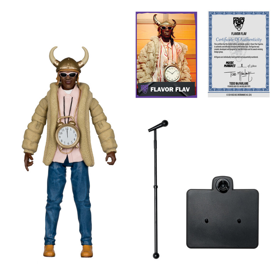 figura de 6 de flavor flav music maniacs hip-hop