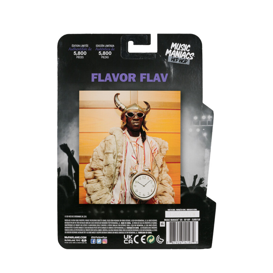 figura de 6 de flavor flav music maniacs hip-hop