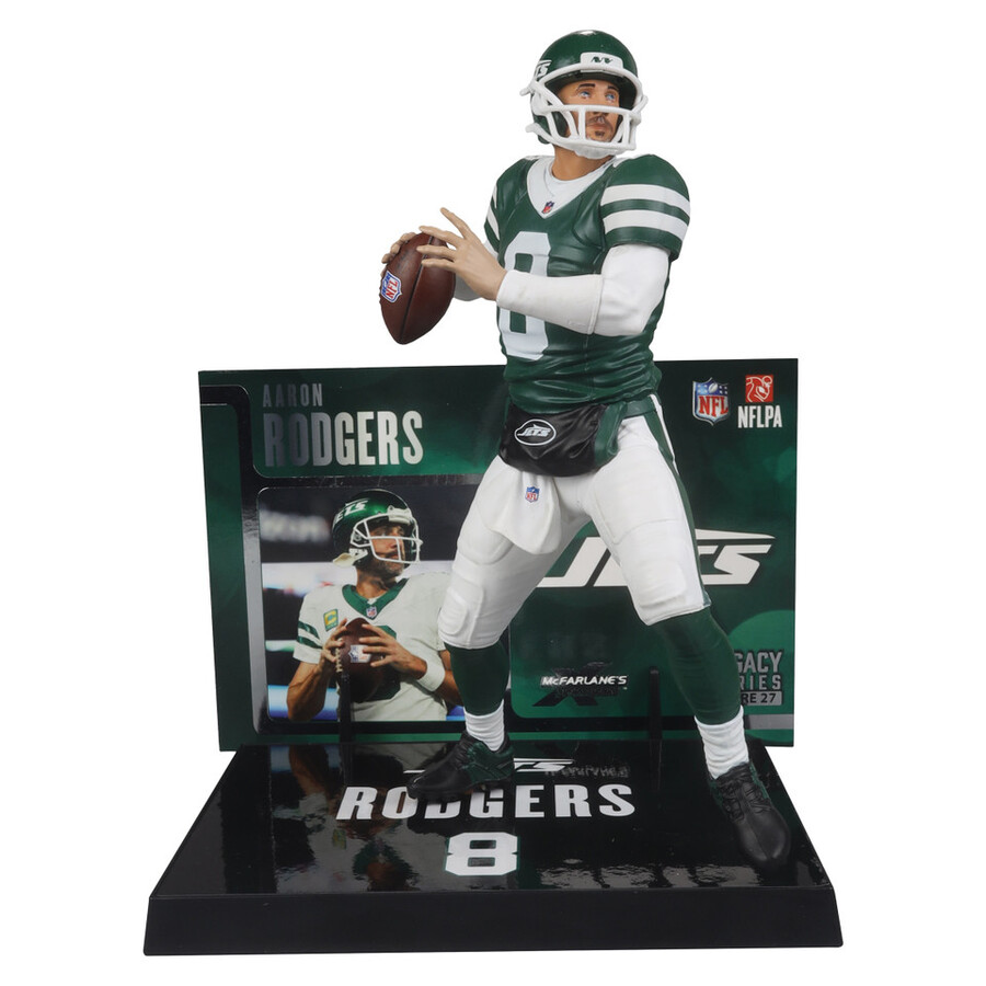 paquete nfl aaron rodgers new york jets 2 figuras chase de 7 regular y platino mcfarlanes sportspicks