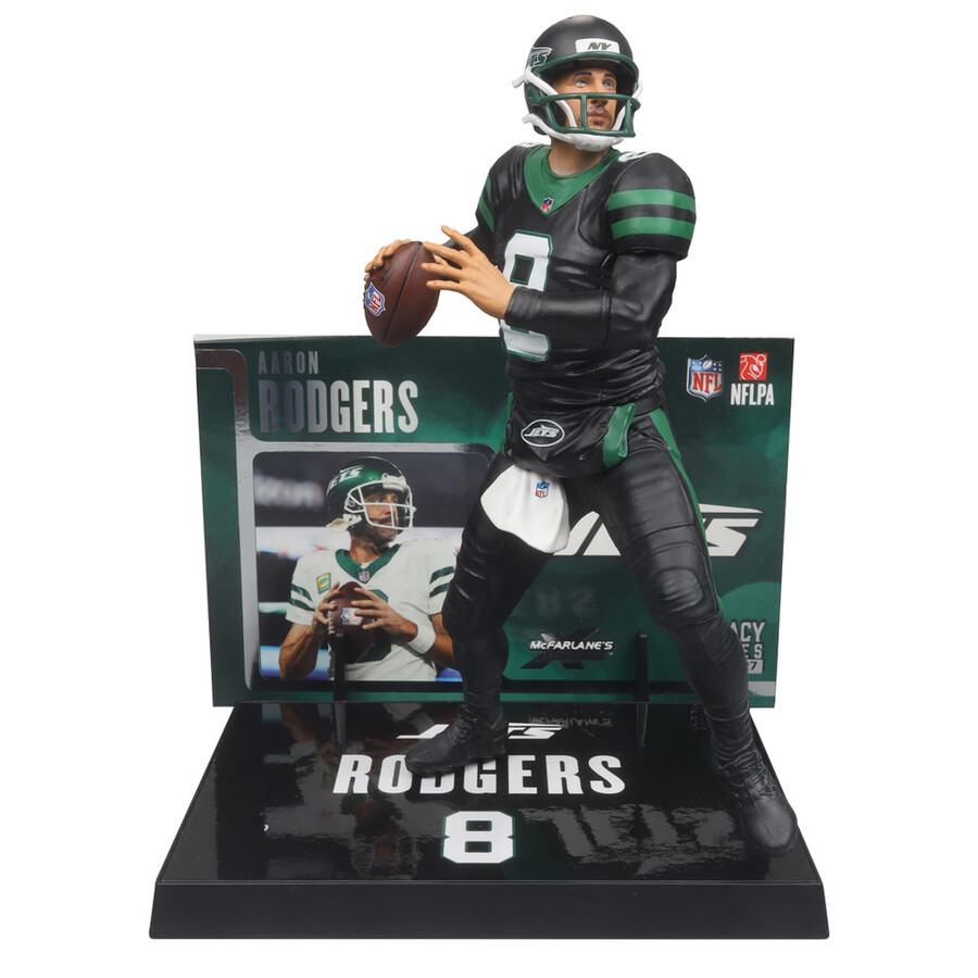 paquete nfl aaron rodgers new york jets 2 figuras chase de 7 regular y platino mcfarlanes sportspicks