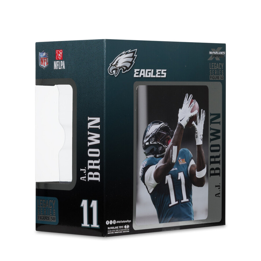 caja sellada de fábrica de la nfl de aj brown edición super bowl philadelphia eagles 6