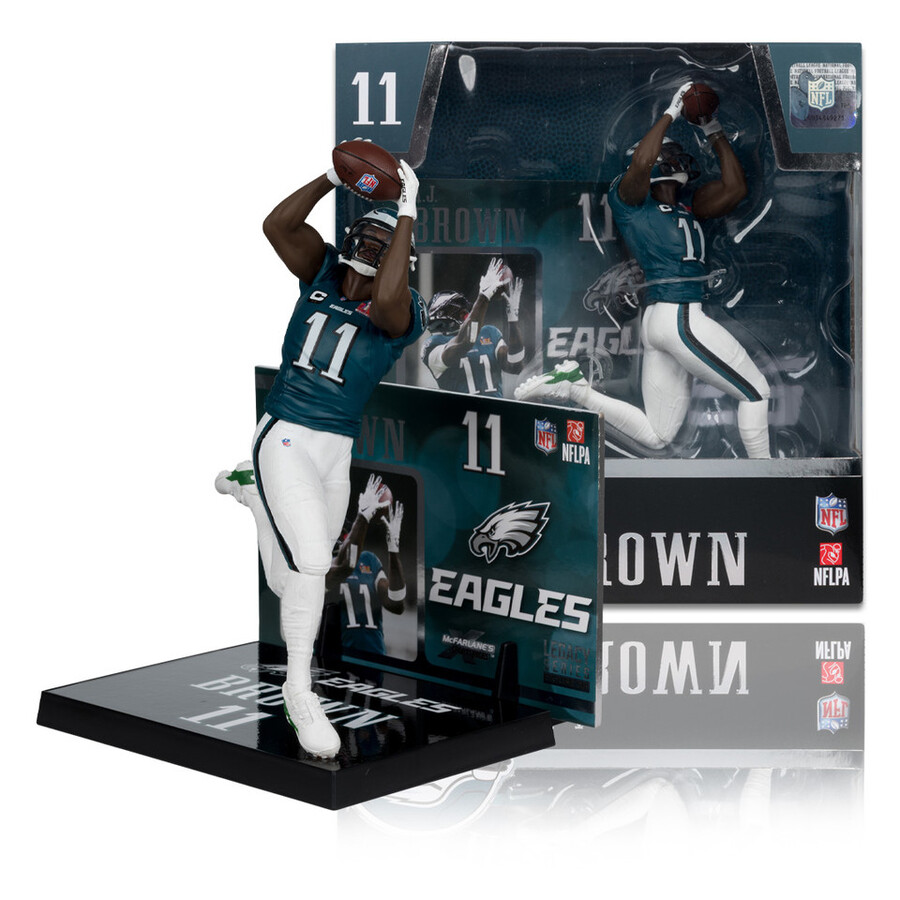 figura de 18 cm de la nfl de aj brown edición super bowl philadelphia eagles mcfarlanes sportspicks