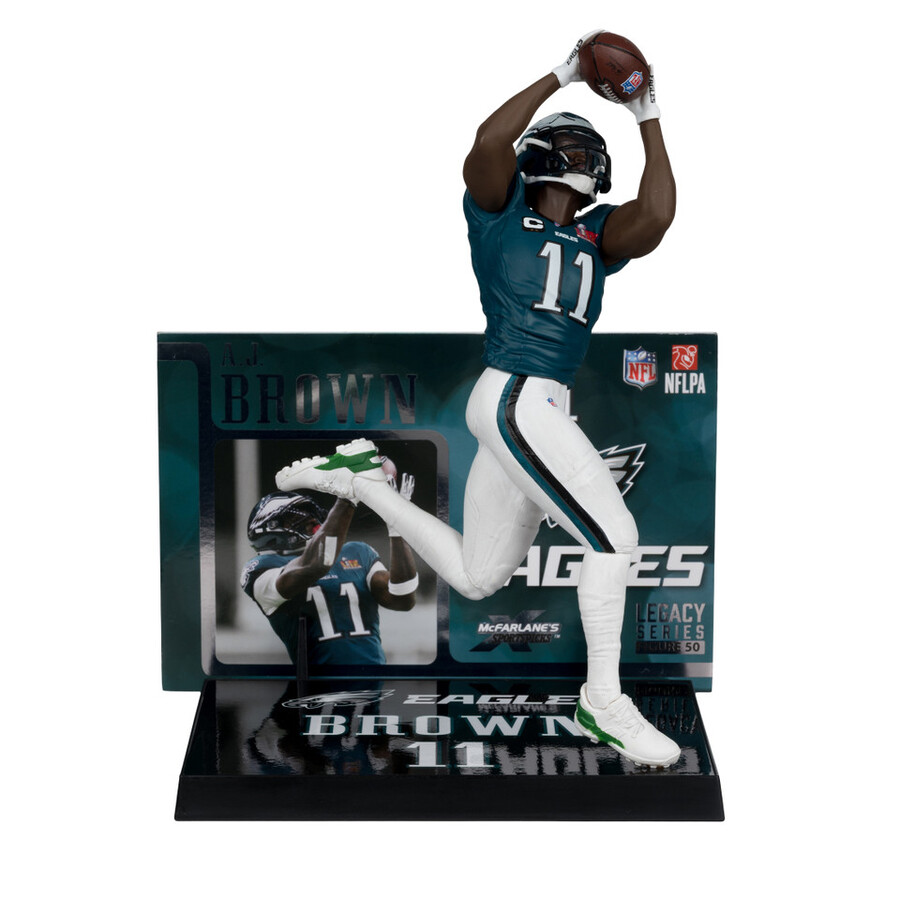 figura de 18 cm de la nfl de aj brown edición super bowl philadelphia eagles mcfarlanes sportspicks