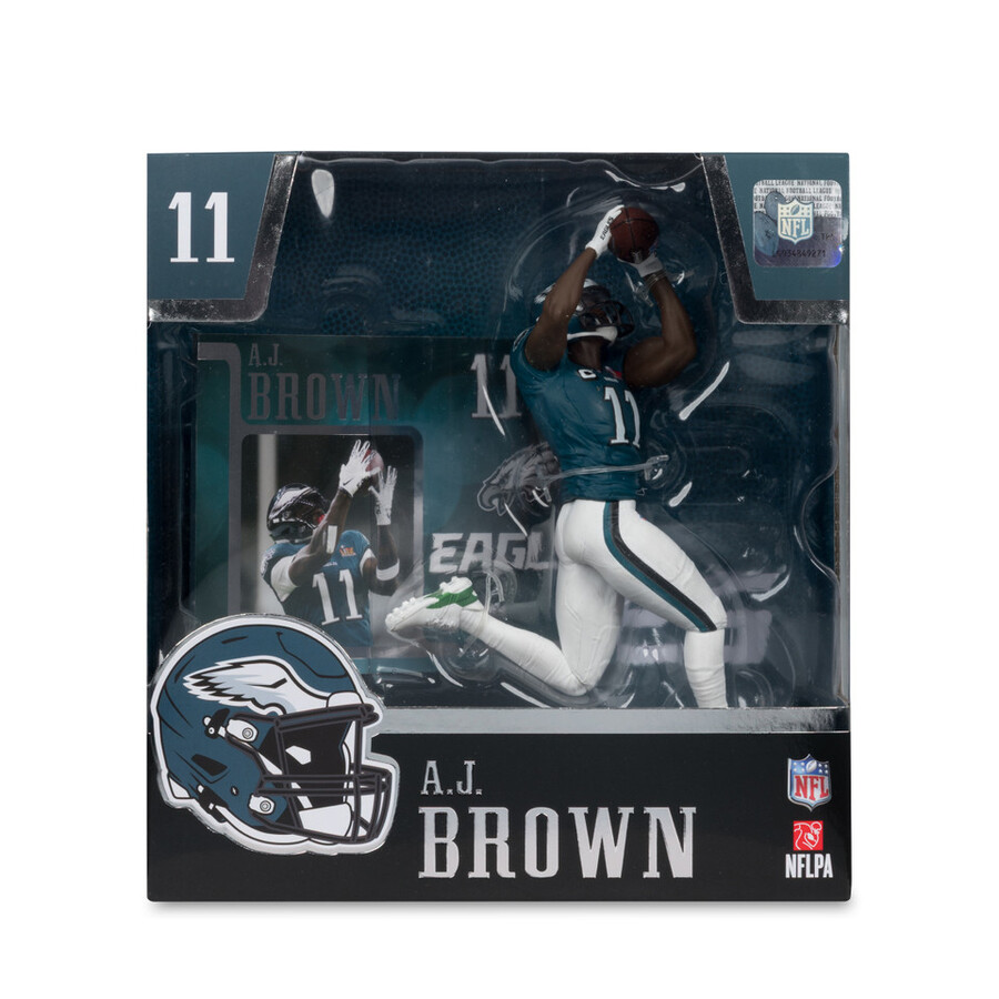 figura de 18 cm de la nfl de aj brown edición super bowl philadelphia eagles mcfarlanes sportspicks