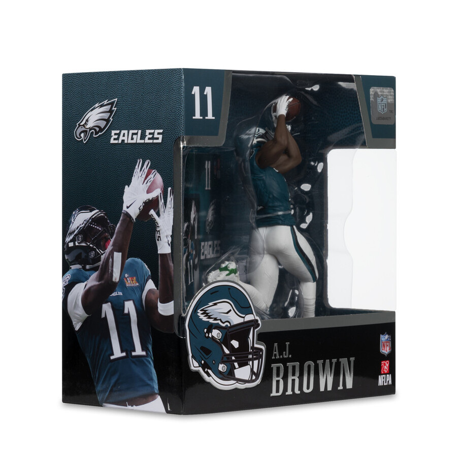 figura de 18 cm de la nfl de aj brown edición super bowl philadelphia eagles mcfarlanes sportspicks