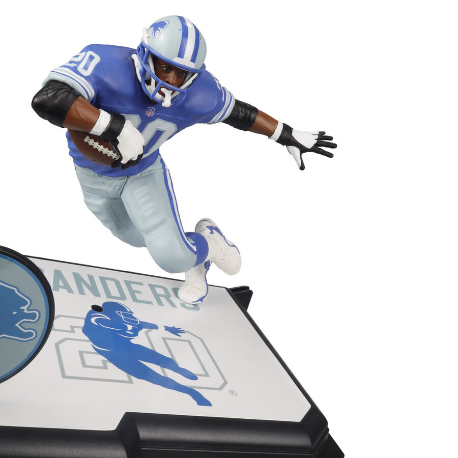 paquete de barry sanders detroit lions con etiquetas doradas 3 figuras nfl de 7